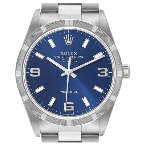 preowned rolex air-king 14010 blue index dial|Rolex Air-King price guide.